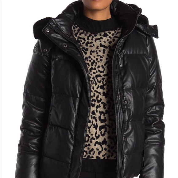 bcbg faux leather jacket